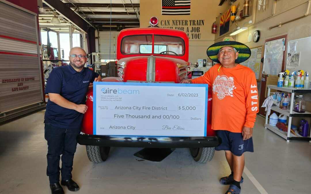 AireBeam Donates $5,000 to Arizona City Fire District