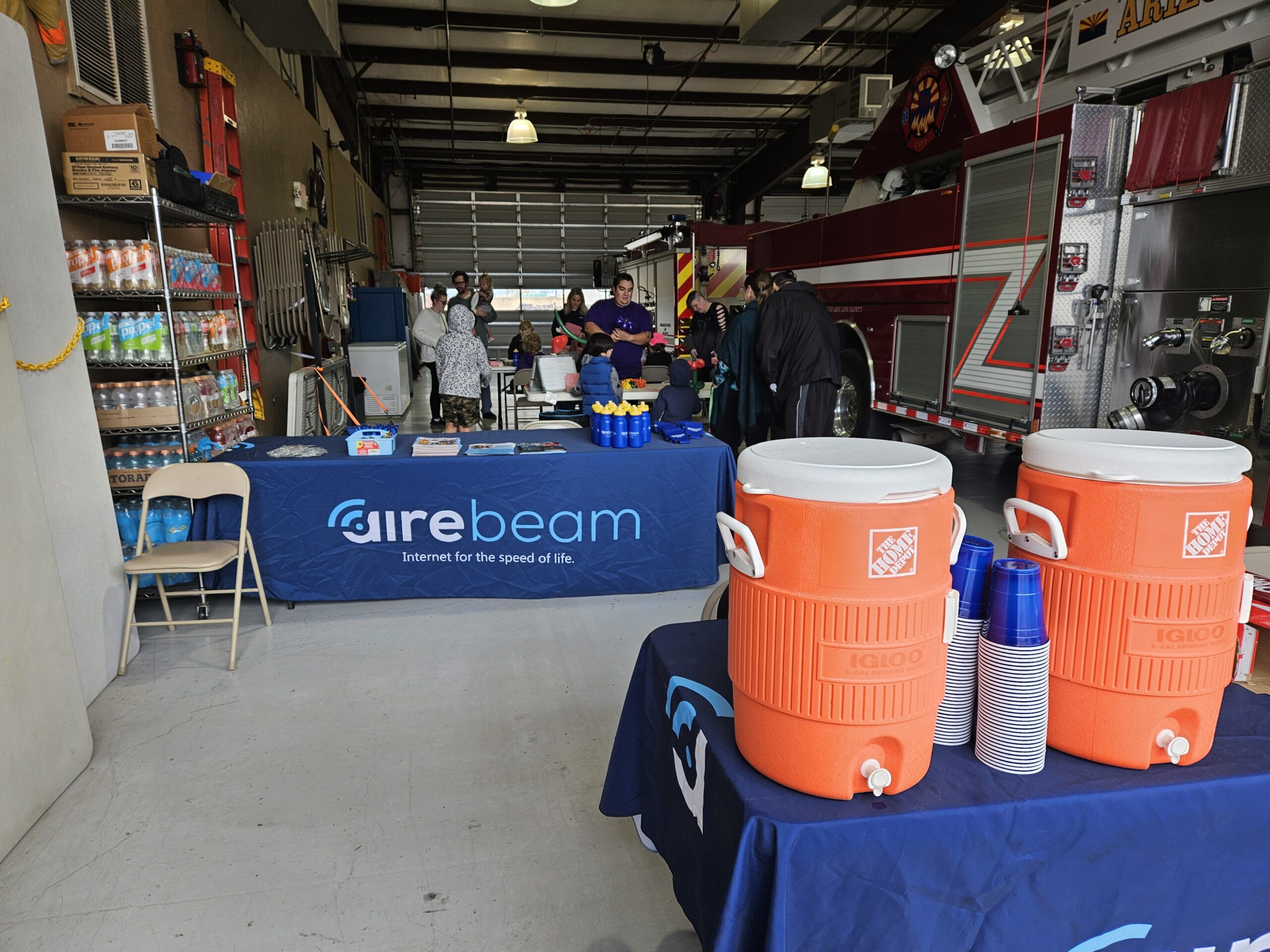 AireBeam hosted a Valentine’s Day Community Event at the Arizona City Fire Station on Saturday, February 10 where a number of activities were featured, including a balloon artist shown here.